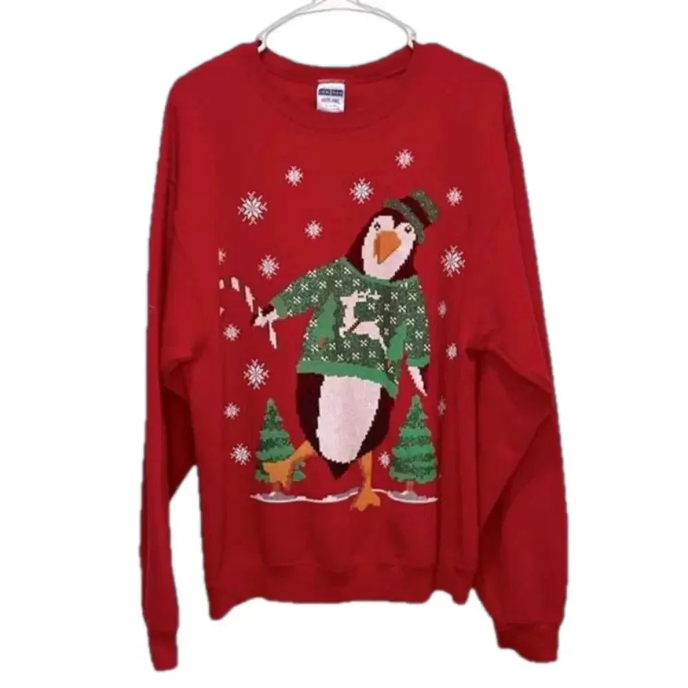 Ugly Christmas sweater‎ cotton blend medium penguin sweater holiday office party